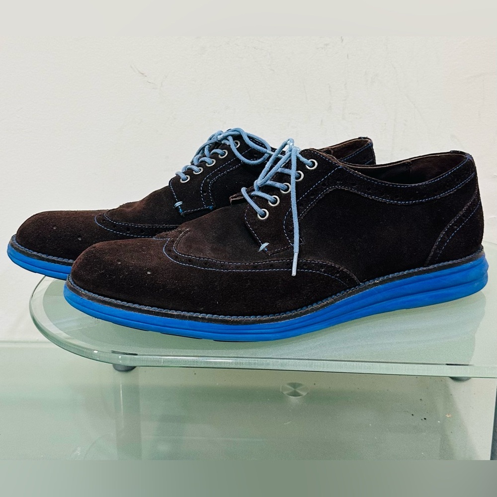 Donald J Pliner Shoes Oxford Mens Size 12 M Brown Suede - Picture 2 of 10